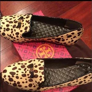 Tory Burch Chandra Cheetah Half-Calf Loafers